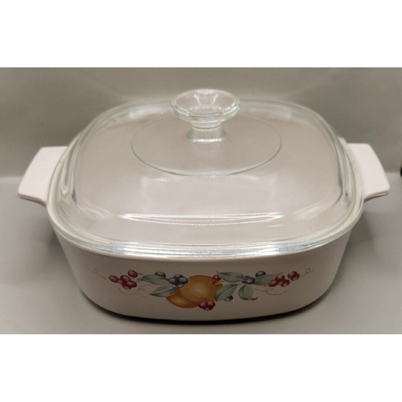 Plat à Casserole Corning Ware A-2-B 2 Qt - Motif Floral Vintage Années 70